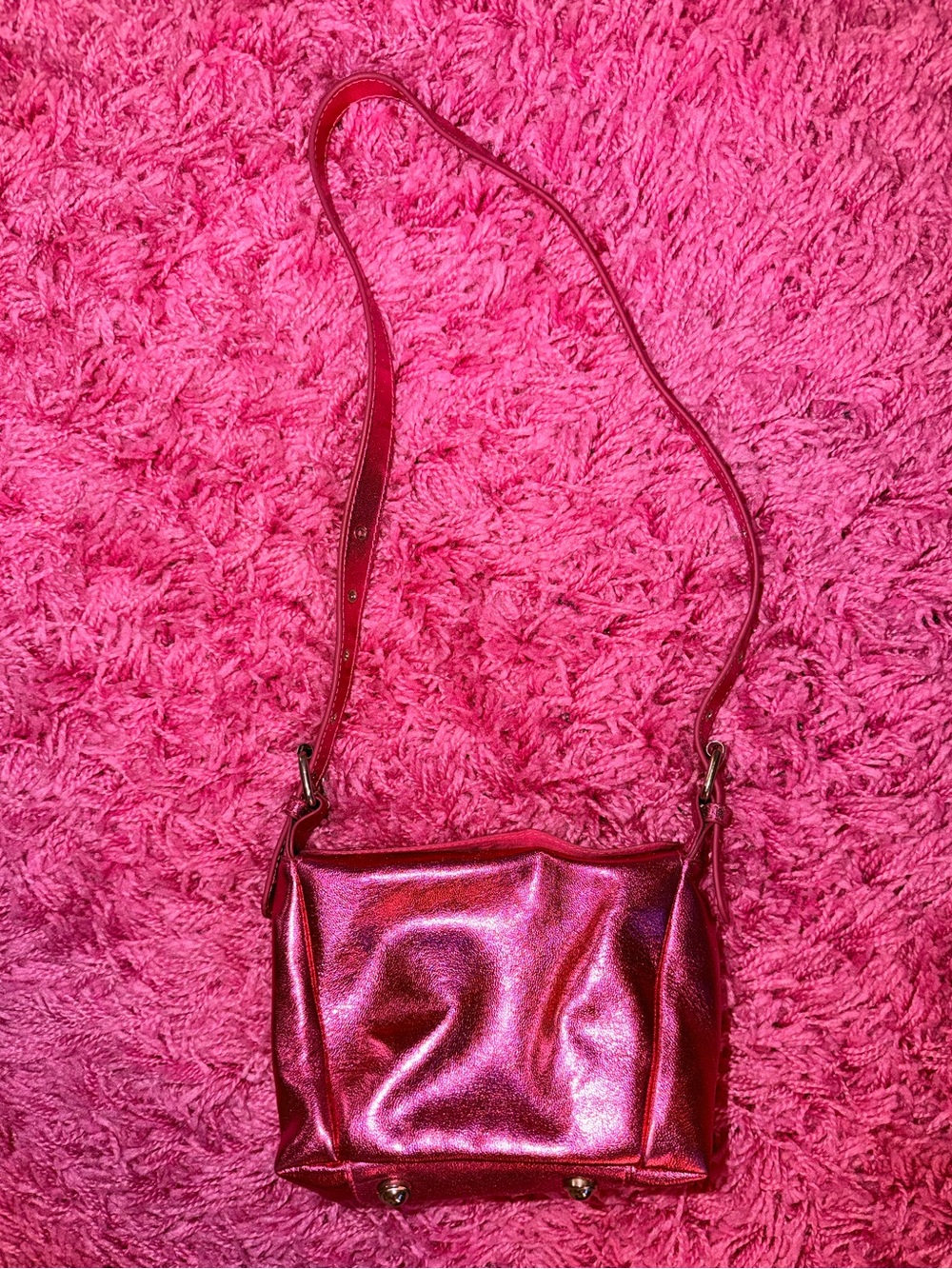 Free People Sabi Shoulder Bag Metallic Pink